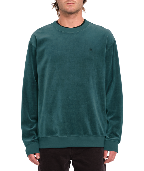 Volcom Single Stone Velvet Crew - Evergreen Sweatshirt