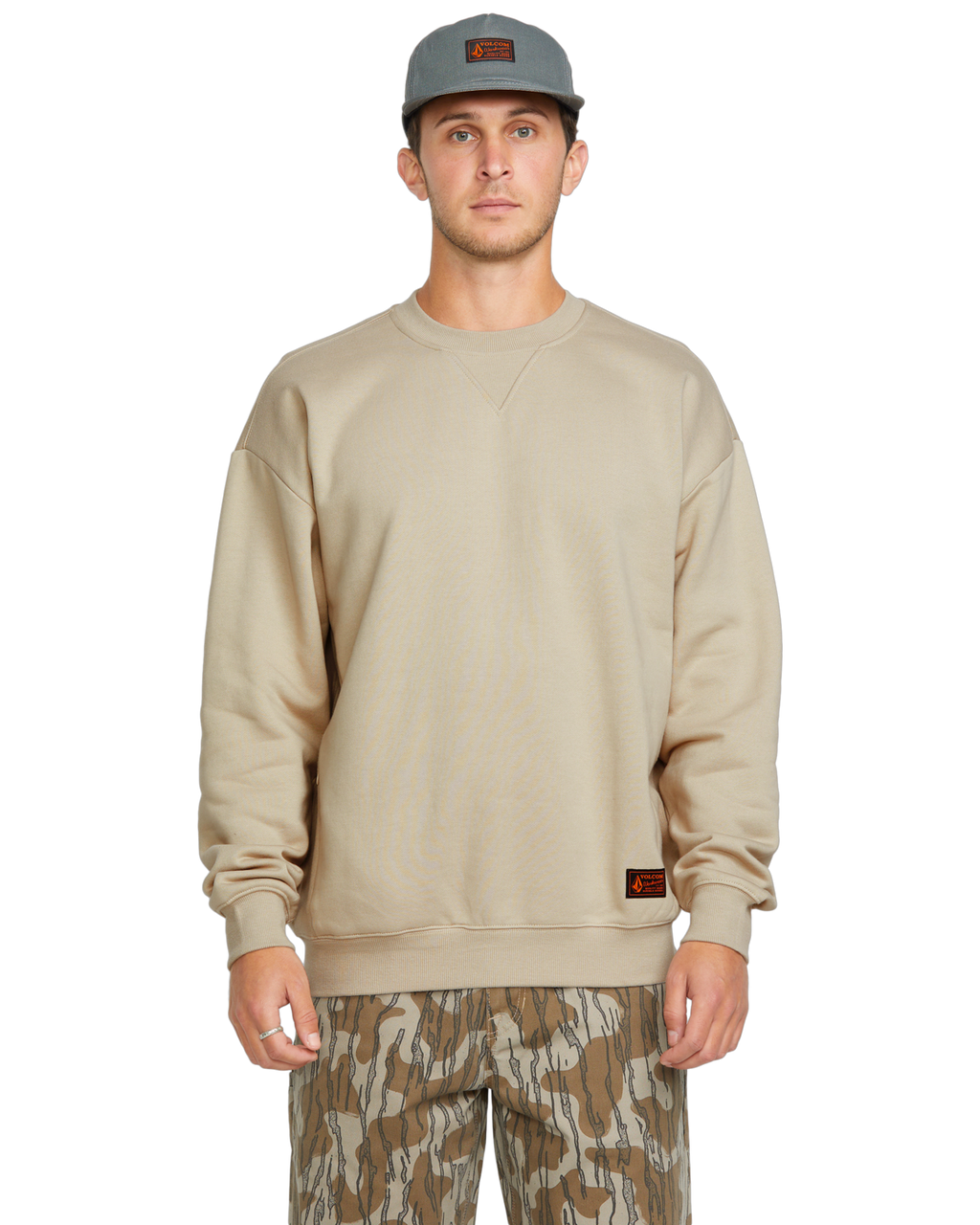 Felpa Volcom Operators Crew - Khaki Chiaro