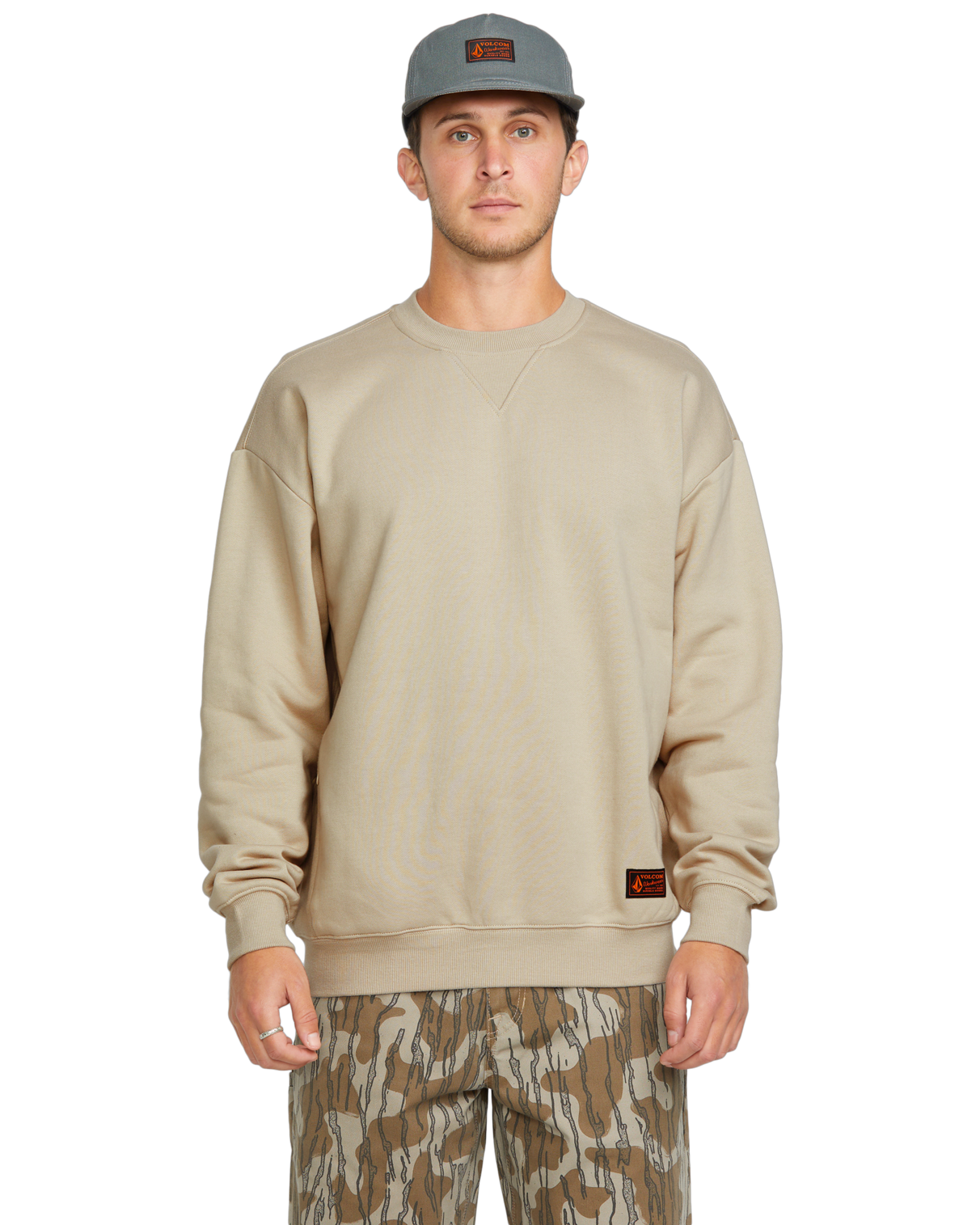 Felpa Volcom Operators Crew - Khaki Chiaro