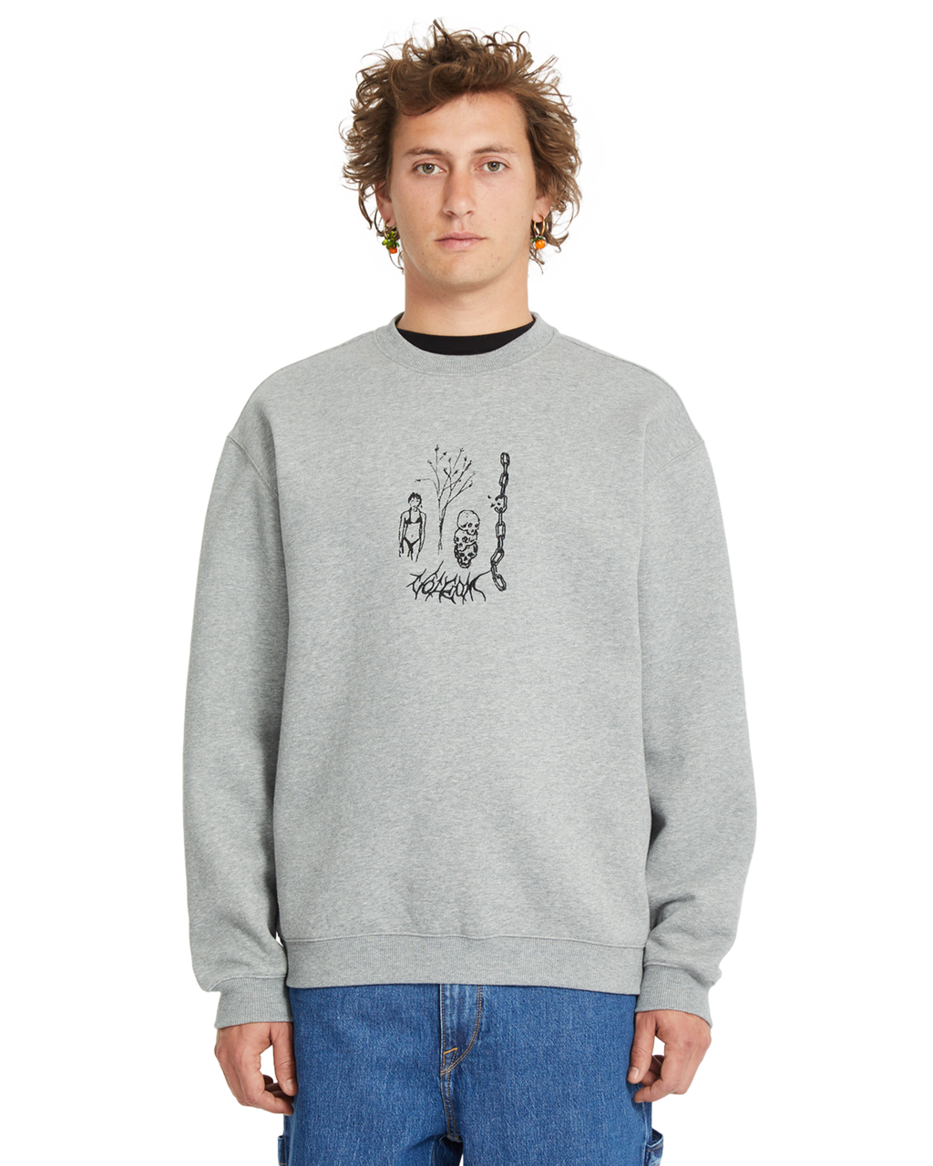 Sweatshirt Volcom Noder Crew - Gris chiné