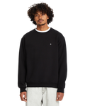 Felpa Volcom Single Stone Crew - Volcom Nero