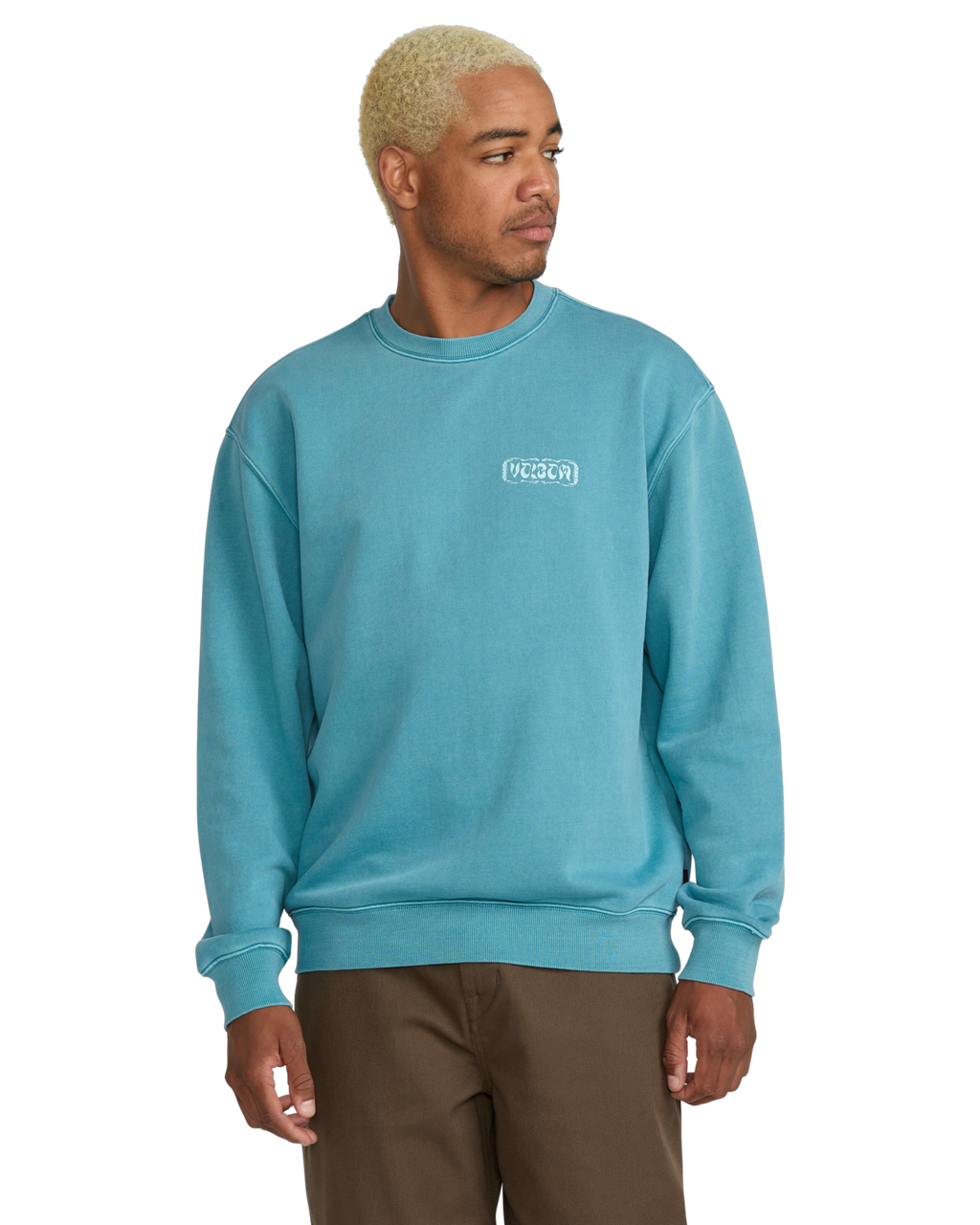 Felpa Volcom Terry Stoned Crew - Blu Usato