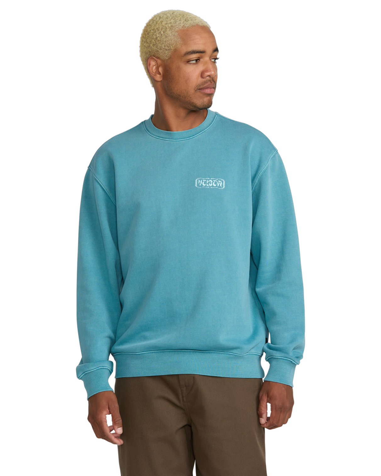 Felpa Volcom Terry Stoned Crew - Blu Usato
