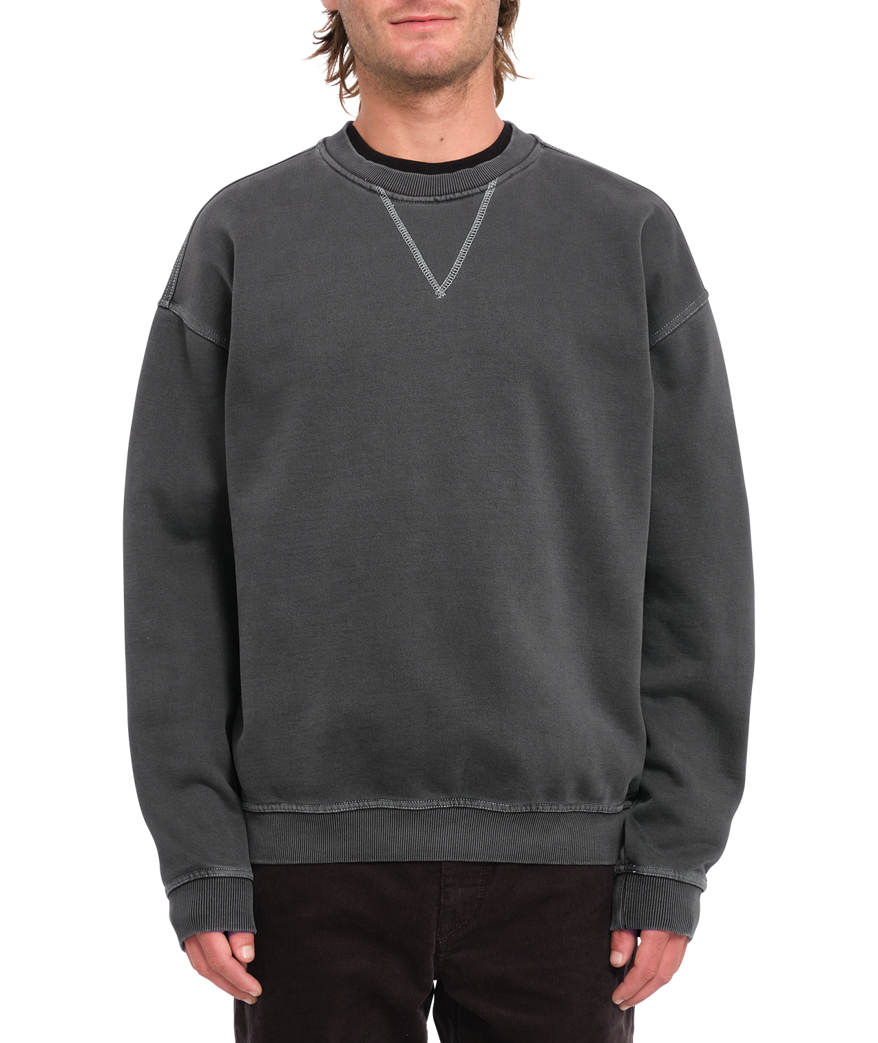 Felpa Volcom Skate Vitals Remy S Crew - Asfalto Nero