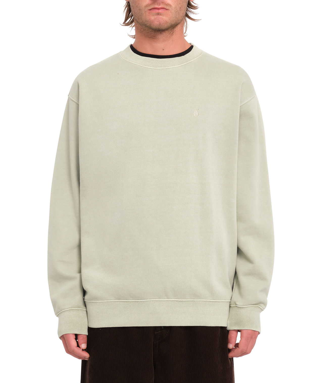 Volcom Single Stone Pw Crew Sweatshirt - Green Tea