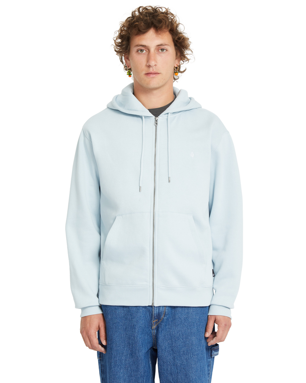 Sudadera con cremallera Volcom Single Stone Zip - Carolina Blue
