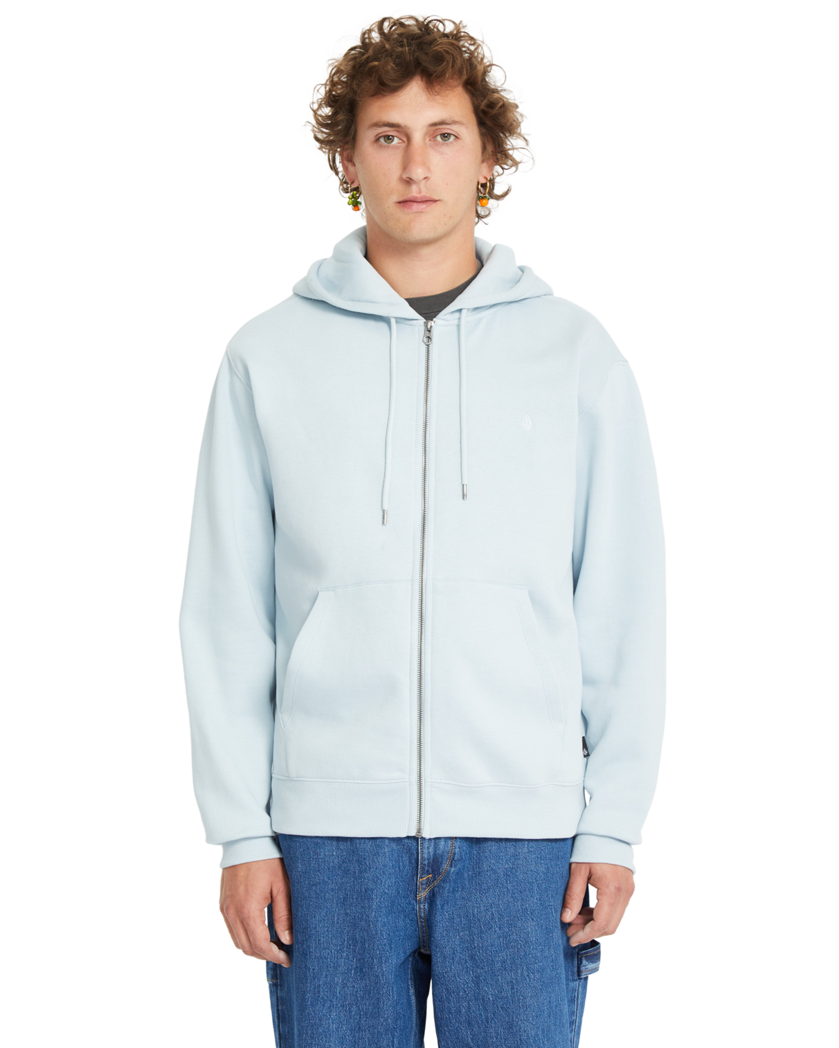Sudadera con cremallera Volcom Single Stone Zip - Carolina Blue