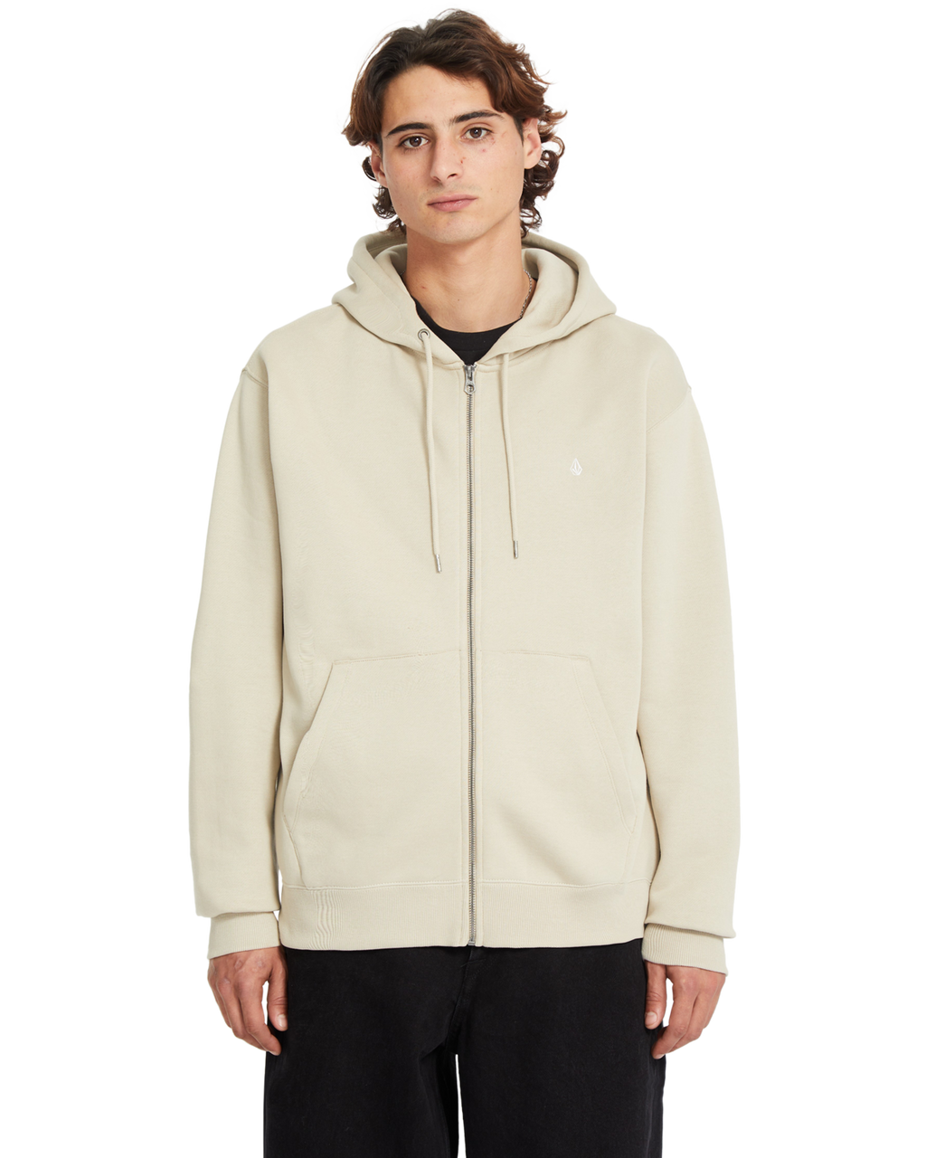 Felpa con zip Volcom Single Stone - Light Khaki