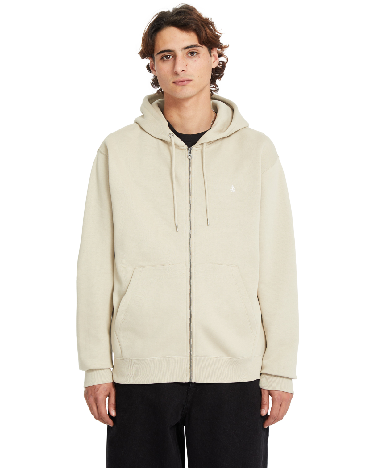 Felpa con zip Volcom Single Stone - Light Khaki