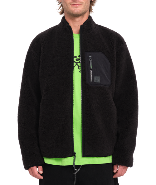 Volcom Muzzer Fuzzar Zip Hoodie - Black