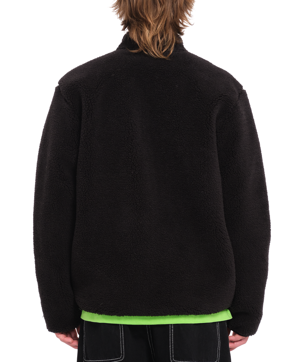 Sweat à capuche zippé Volcom Muzzer Fuzzar Zip - Noir