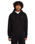 Felpa con zip Volcom Single Stone - Nero