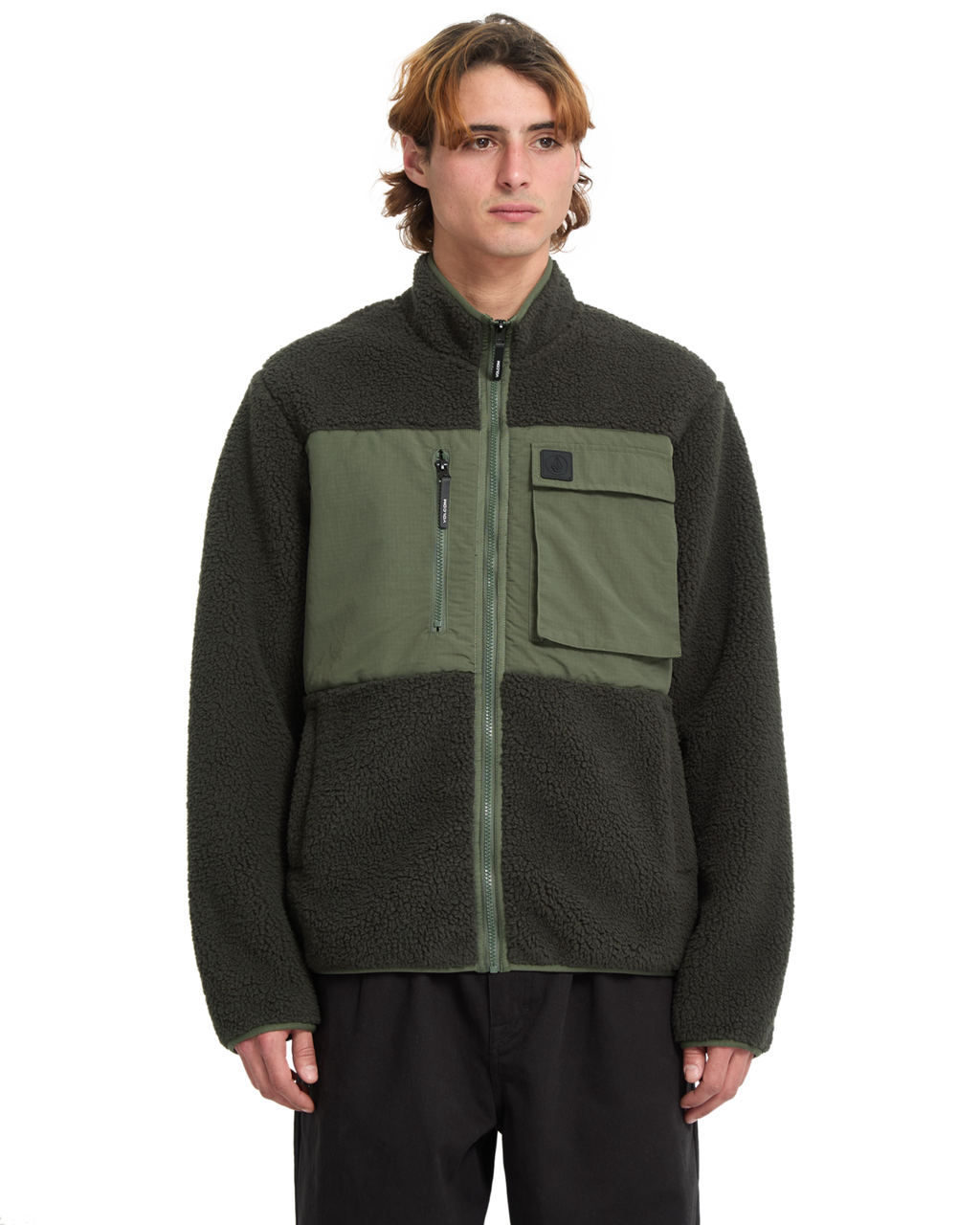 Felpa con zip Volcom Storm Stone - Rinsed Black