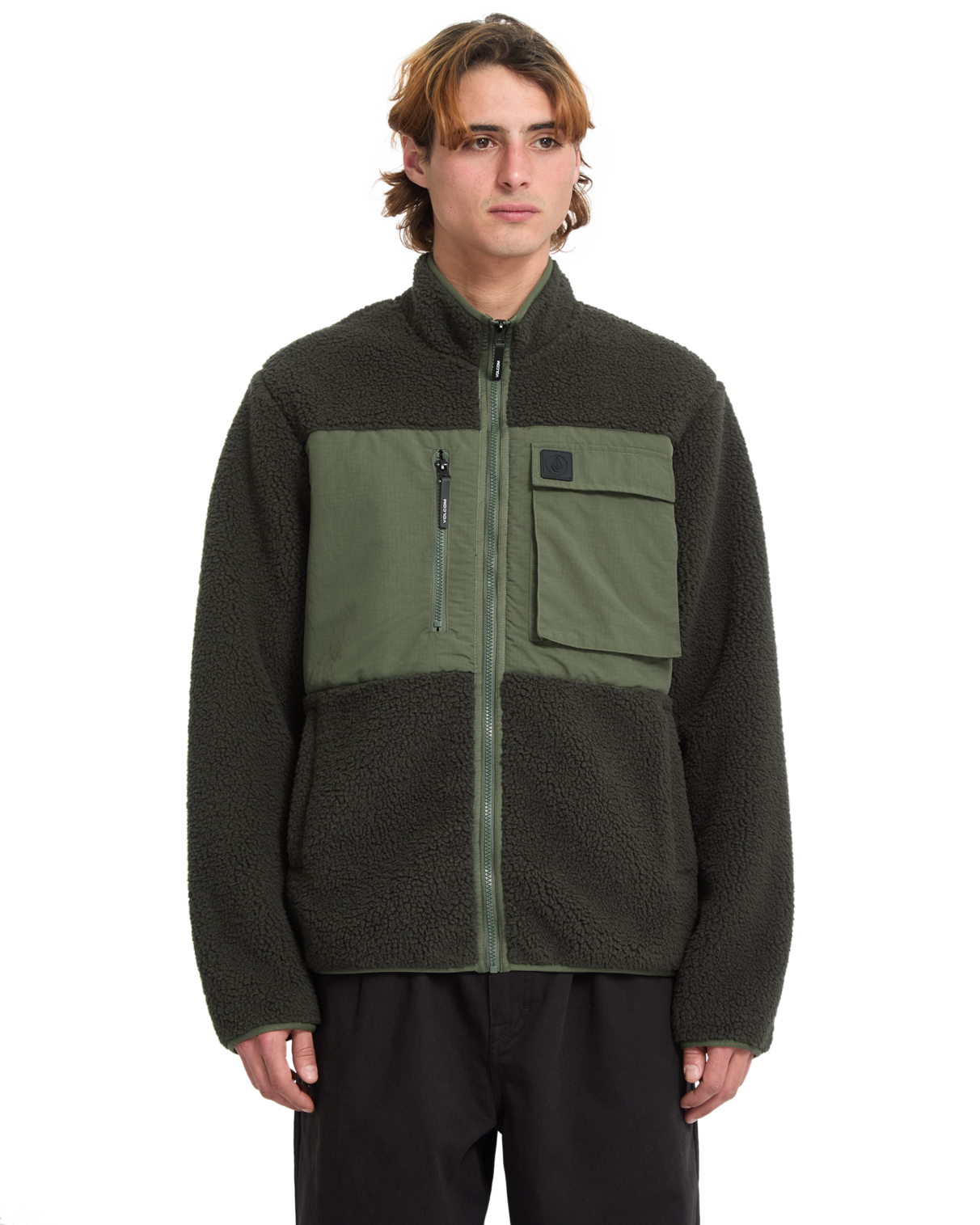 Felpa con zip Volcom Storm Stone - Rinsed Black
