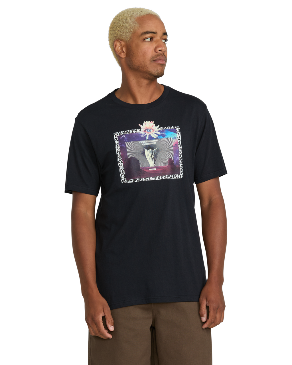 T-shirt de manga curta Volcom Eyecansee - Preto Antigo