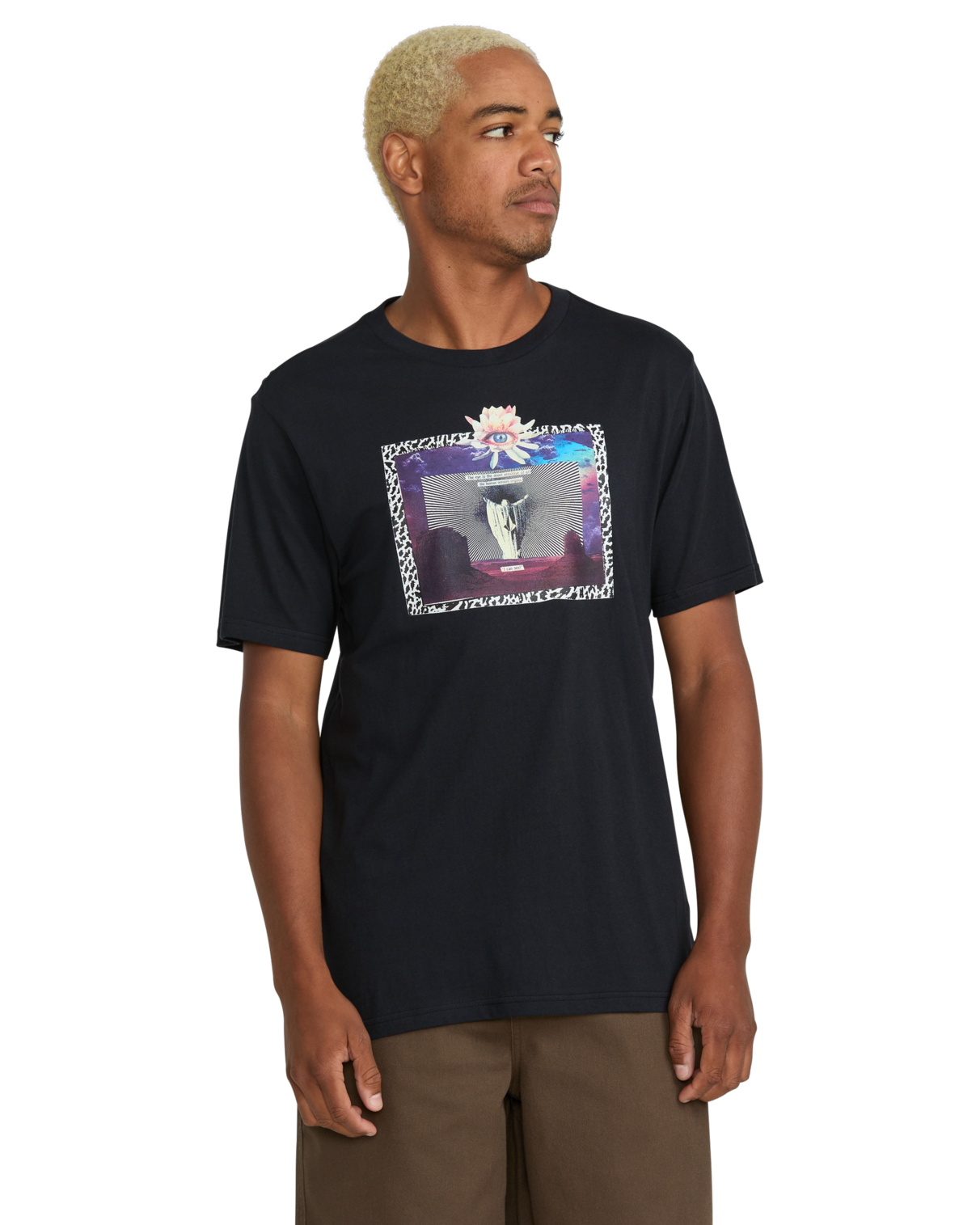 T-shirt de manga curta Volcom Eyecansee - Preto Antigo