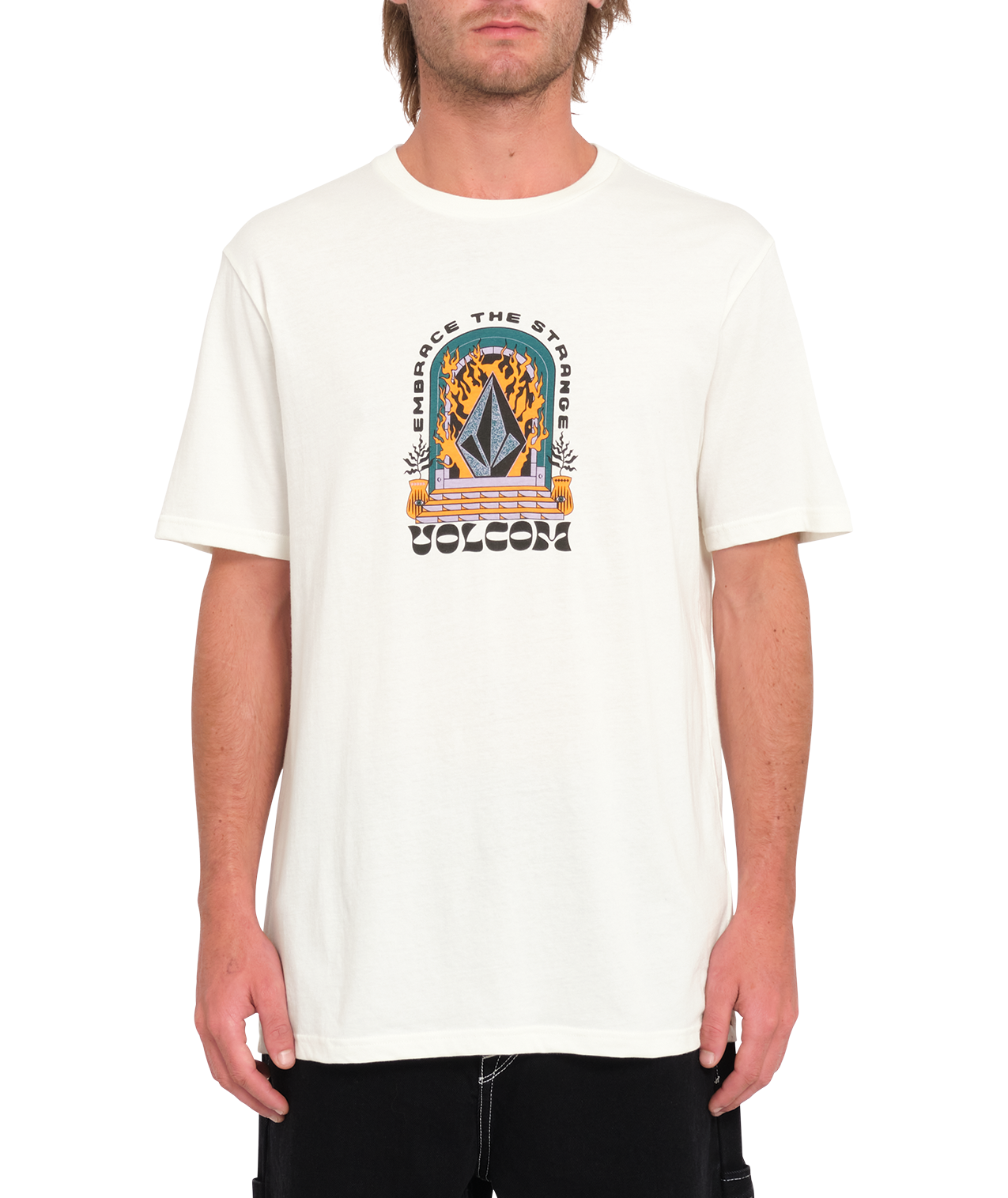 Volcom Sacred Stone Short Sleeve T-Shirt - Off White