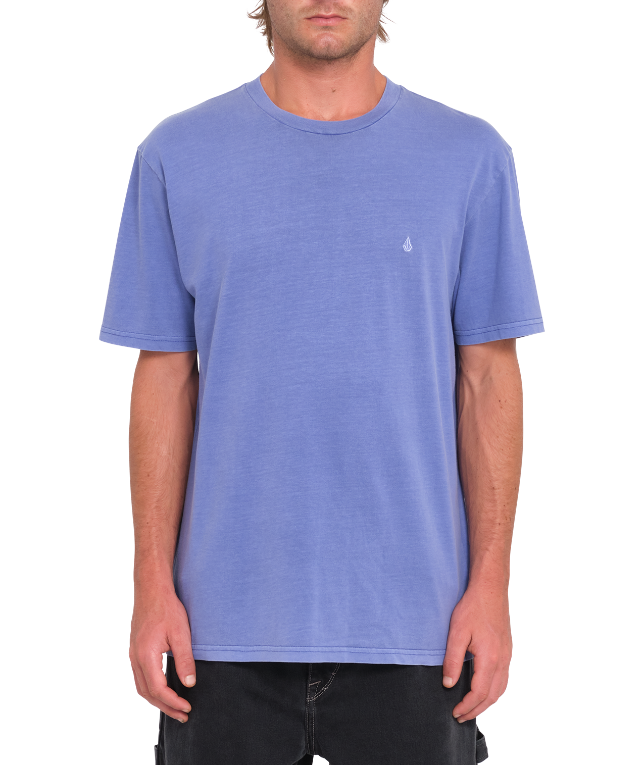 Volcom Solid Stone Emb Short Sleeve T-Shirt - Ballpoint Blue