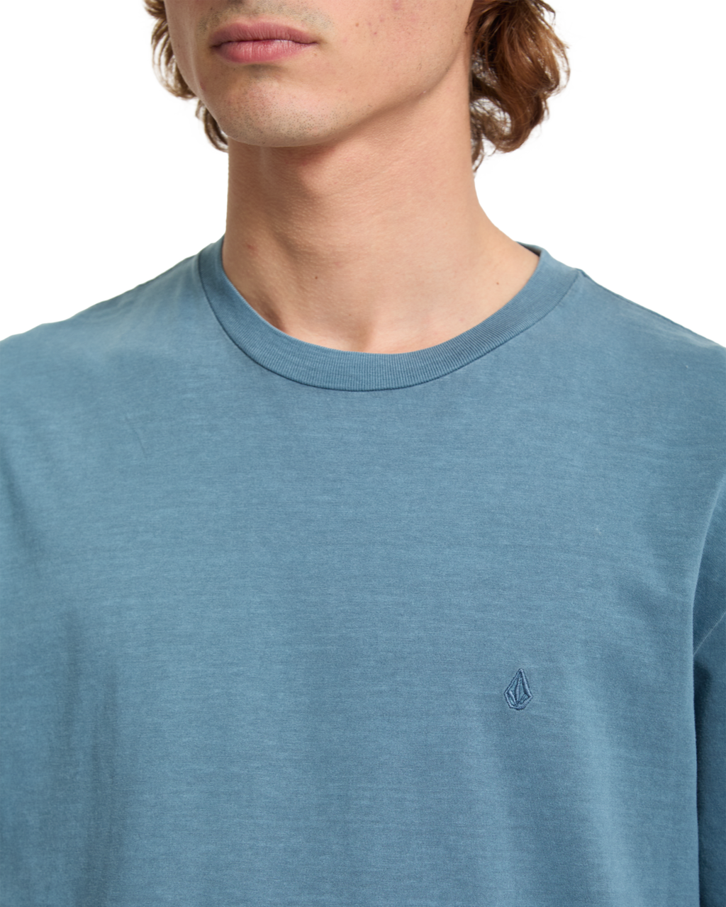 Volcom Solid Stone Emb camiseta manga corta hombre detail 2 | Blue Wash