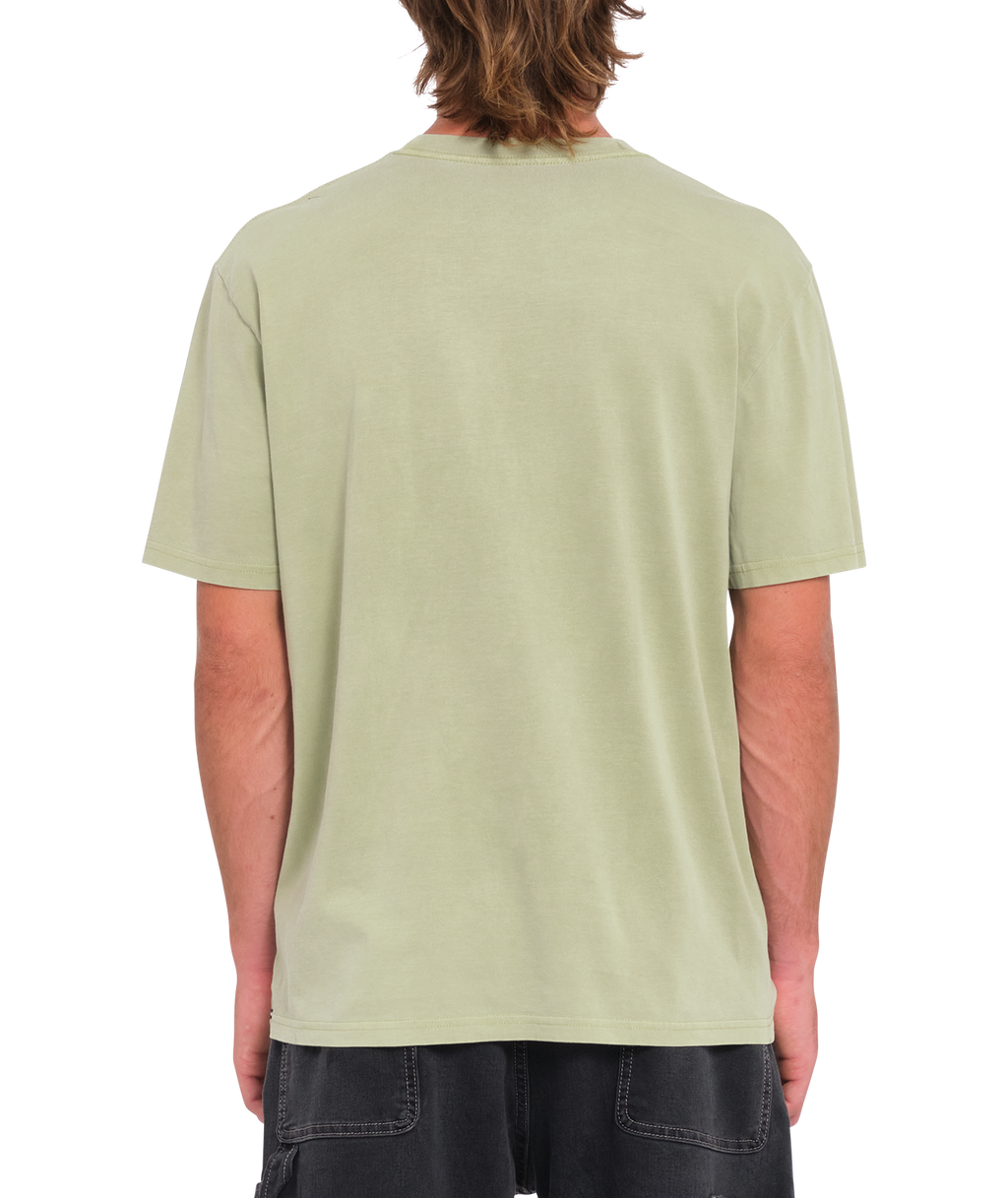 T-shirt de manga curta Volcom Solid Stone Emb - Chá Verde