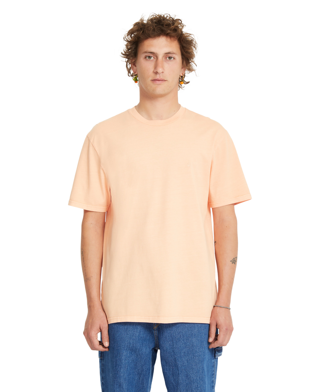 T-shirt de manga curta Volcom Solid Stone Emb - Pêssego Claro