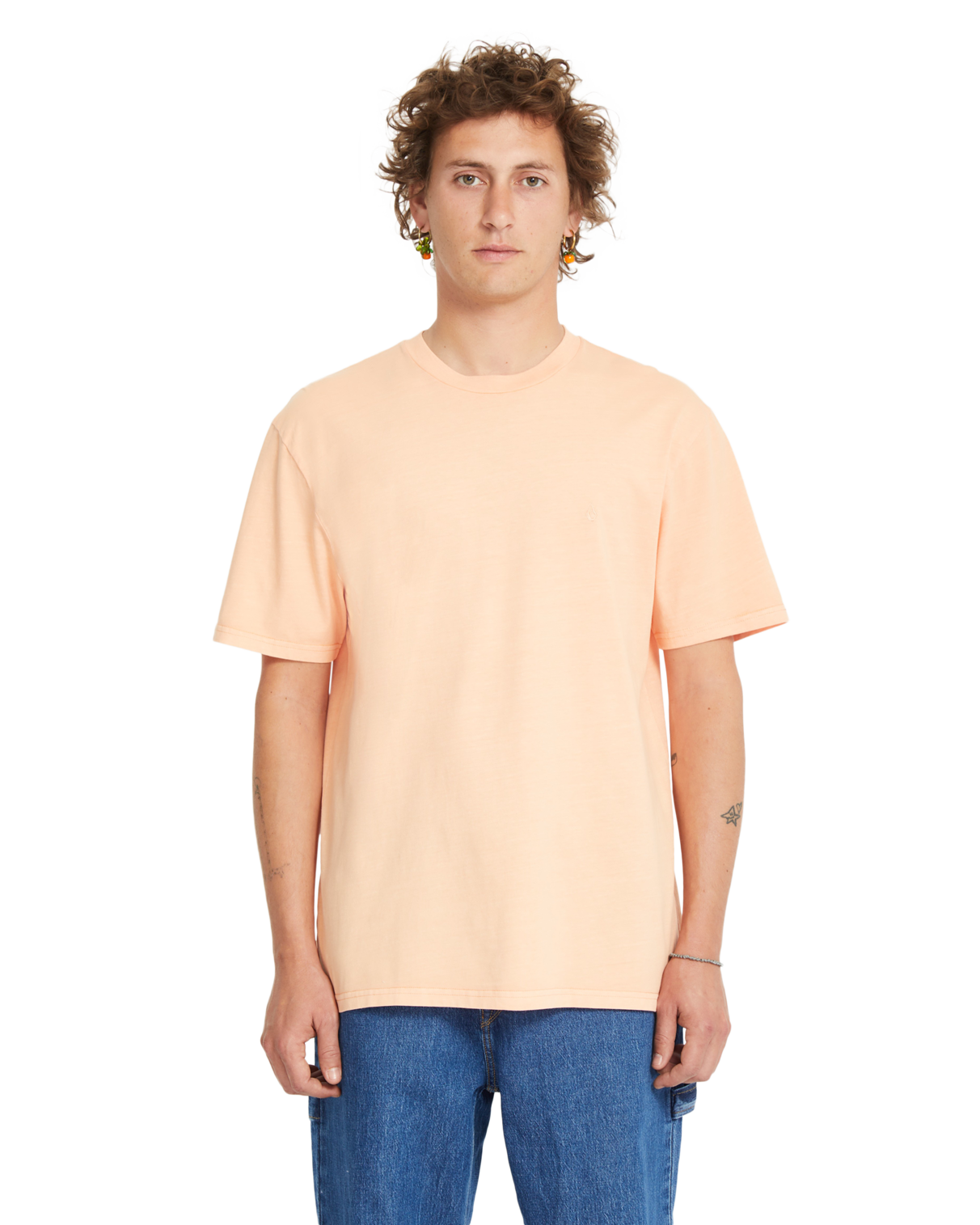 T-shirt de manga curta Volcom Solid Stone Emb - Pêssego Claro