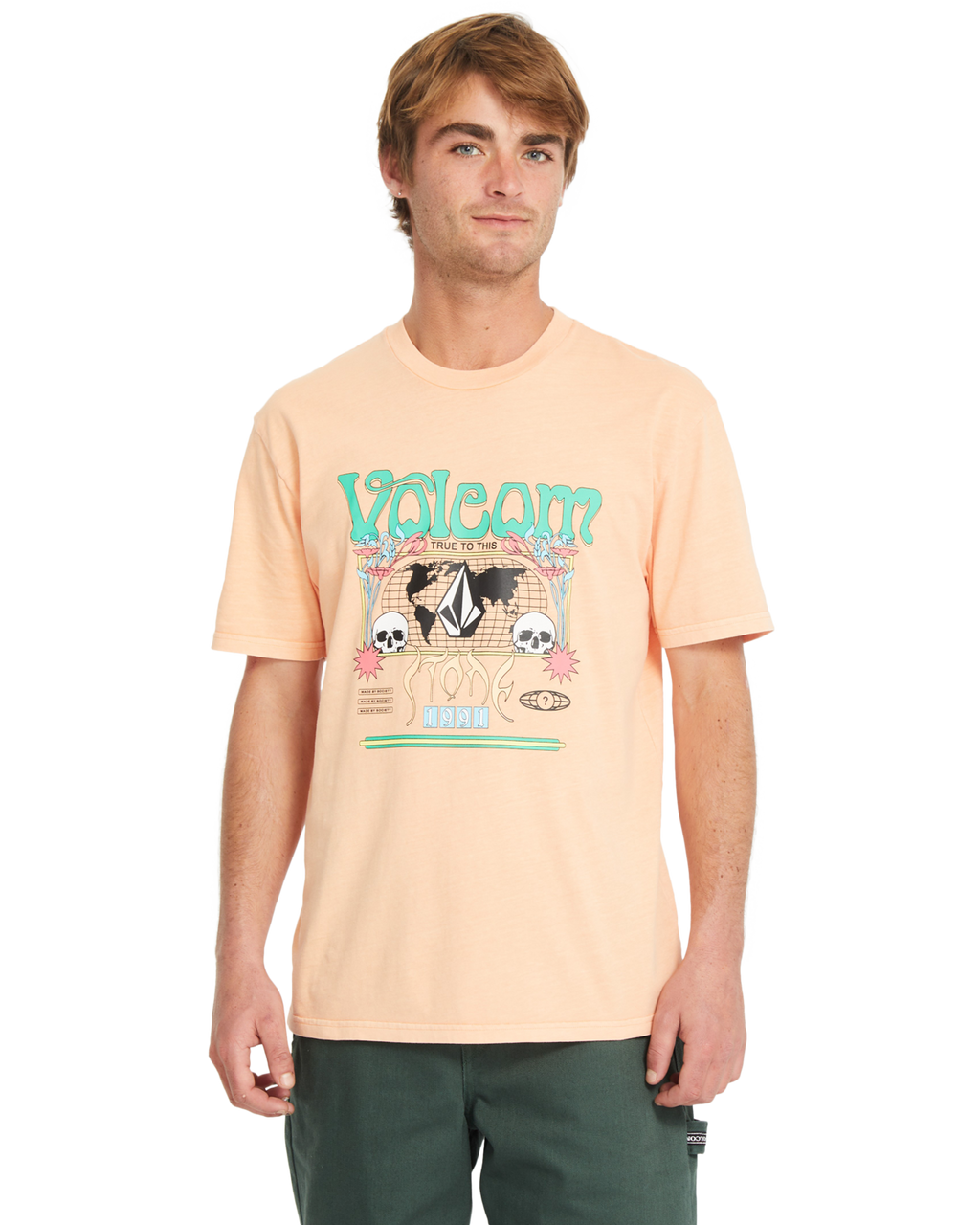 Volcom Worldly Pw Short Sleeve T-Shirt - Pale Peach