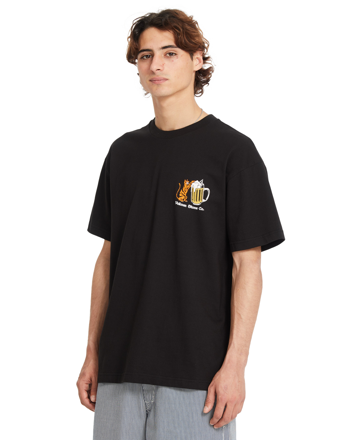 Volcom Curious Cat camiseta manga corta hombre detail 2 | BLACK