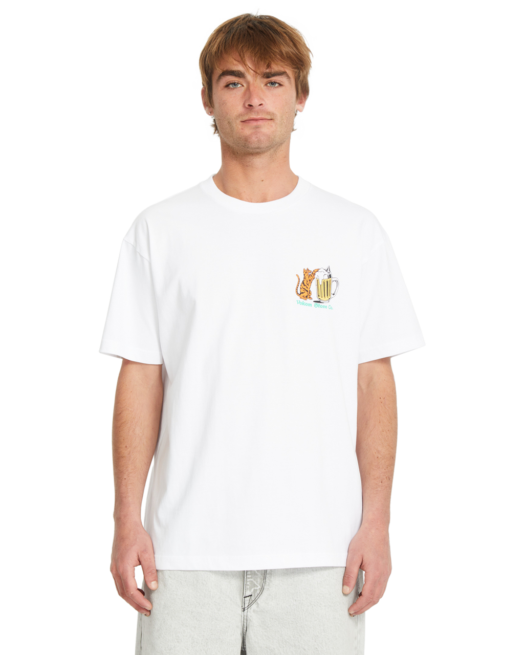 Volcom Curious Cat camiseta manga corta hombre | WHITE