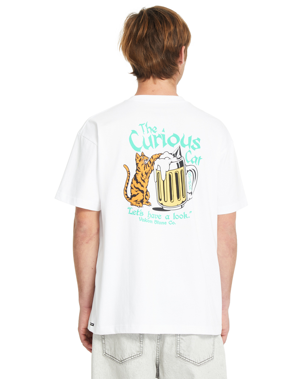 Volcom Curious Cat camiseta manga corta hombre detail 1 | WHITE