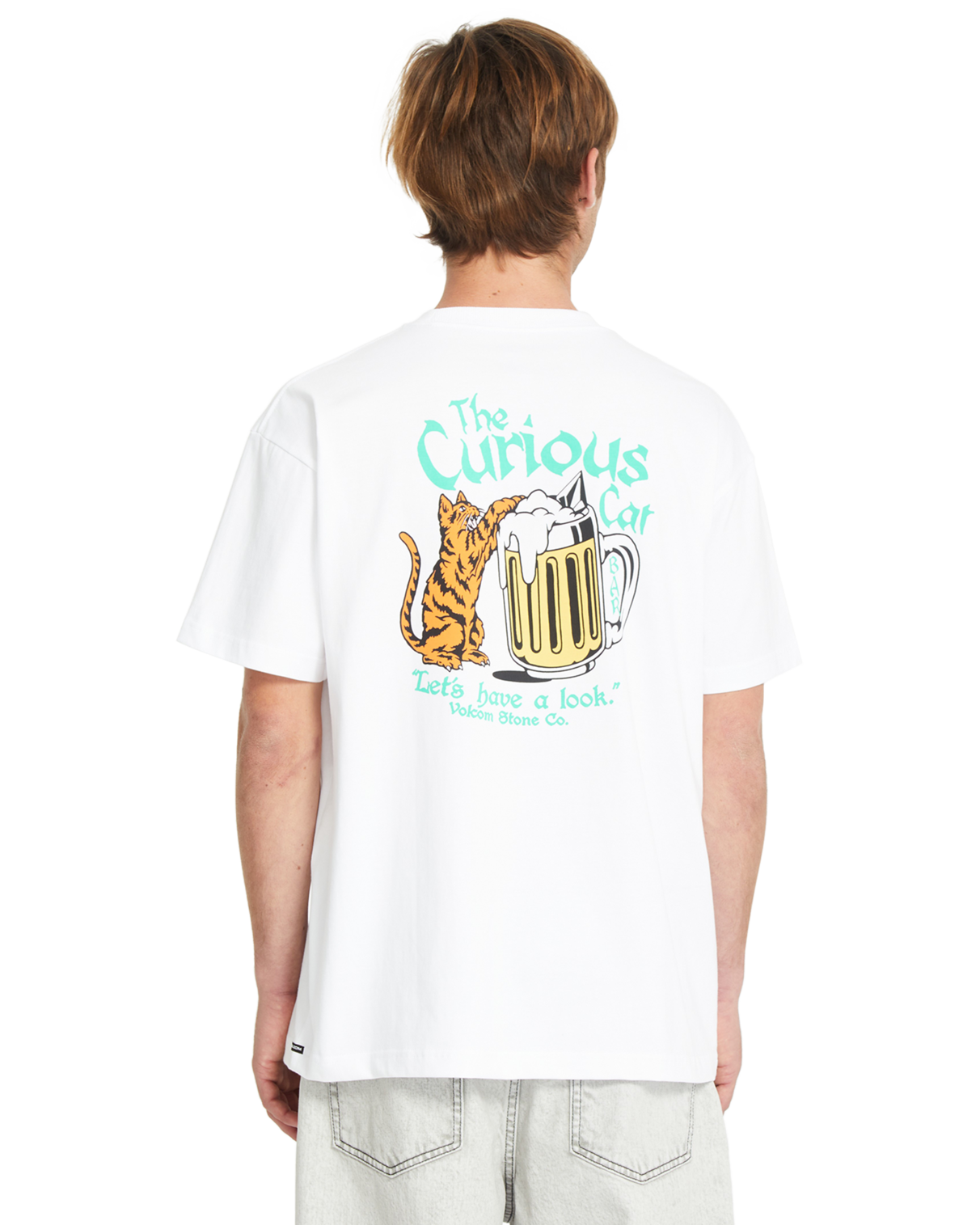 Volcom Curious Cat camiseta manga corta hombre detail 1 | WHITE