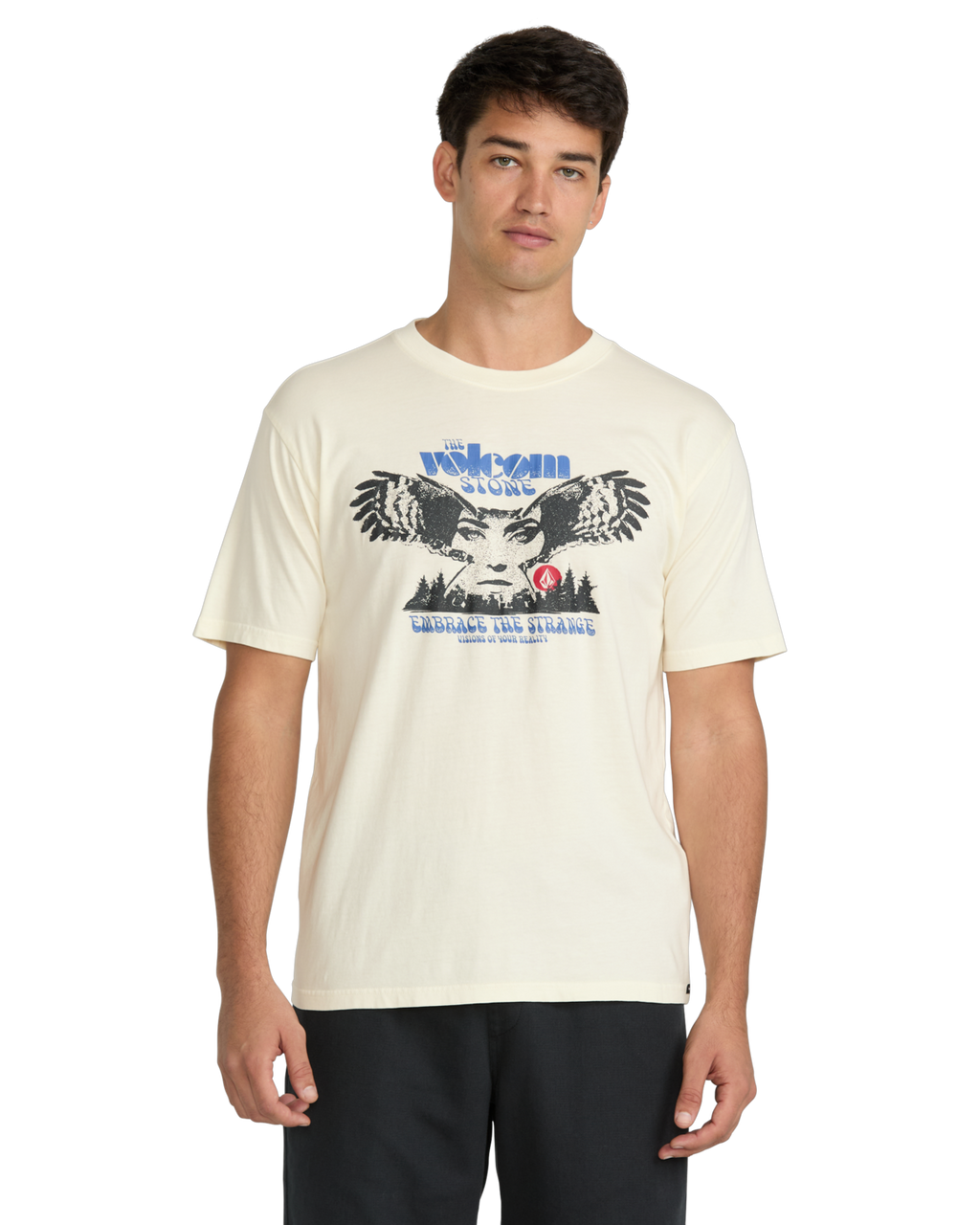 T-shirt de manga curta Volcom Real Visions - Off White