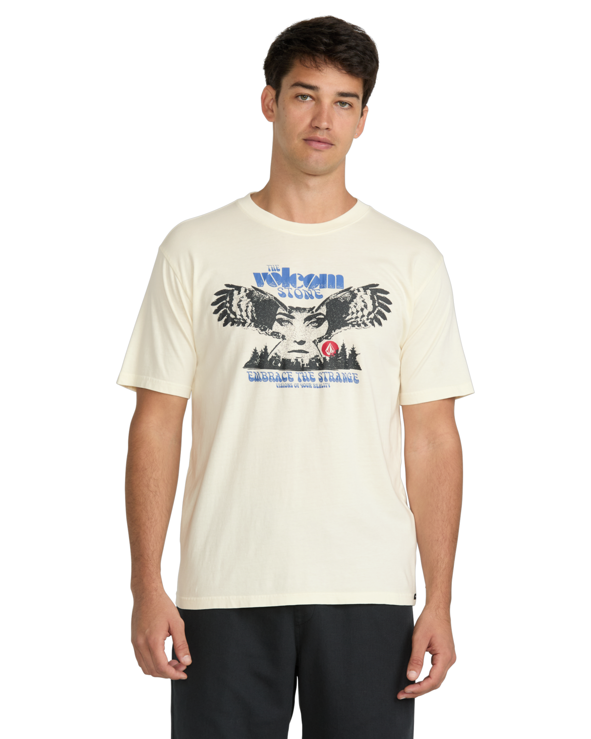 T-shirt de manga curta Volcom Real Visions - Off White
