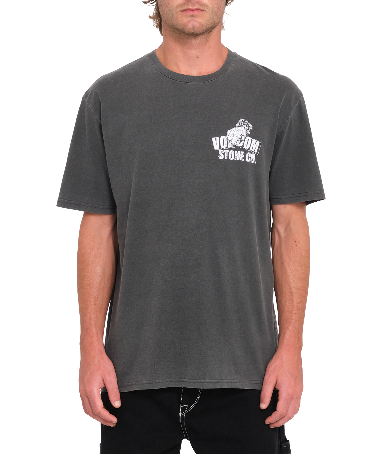 Volcom Stone Force Co Pw Short Sleeve T-Shirt - Black