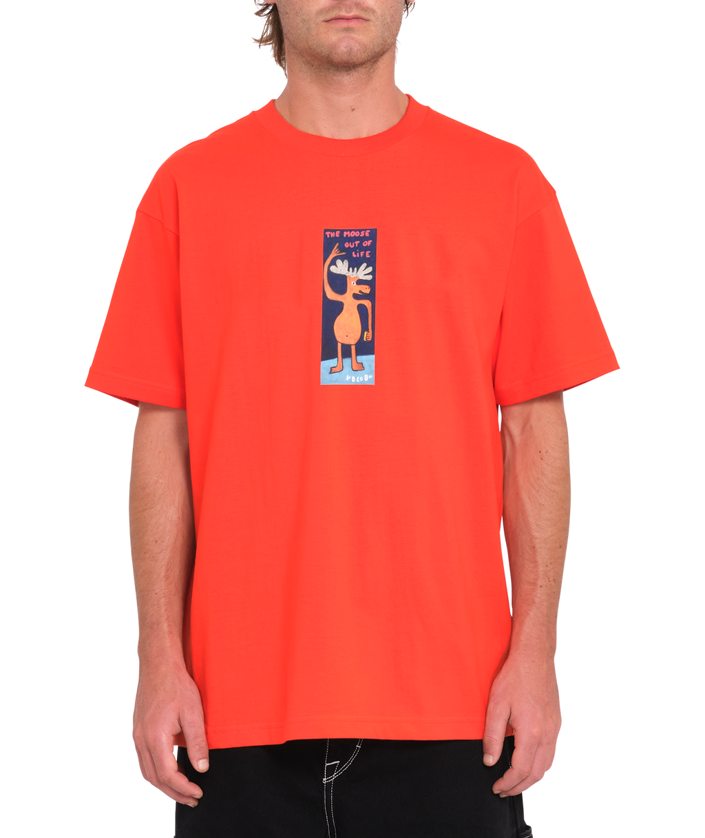 T-shirt de manga curta Volcom Olivmoose - Vermelho Brilhante