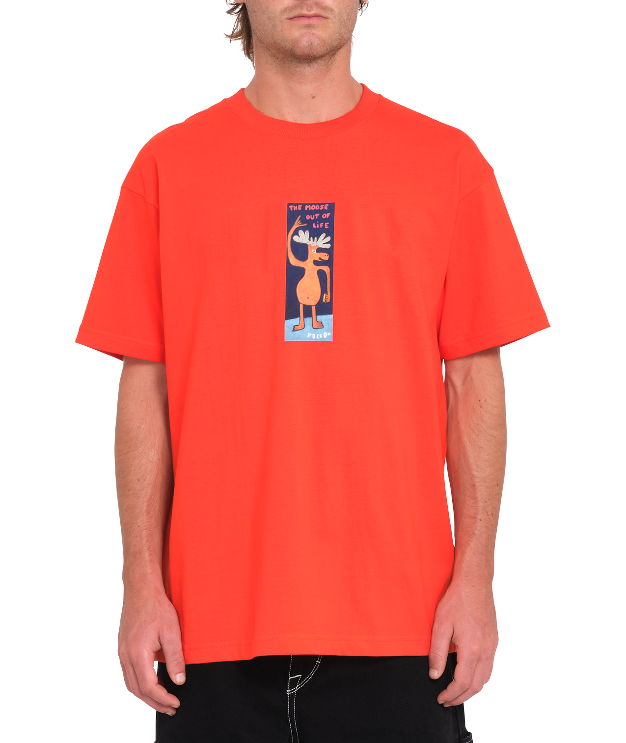 Volcom Olivmoose Short Sleeve T-Shirt - Bright Red