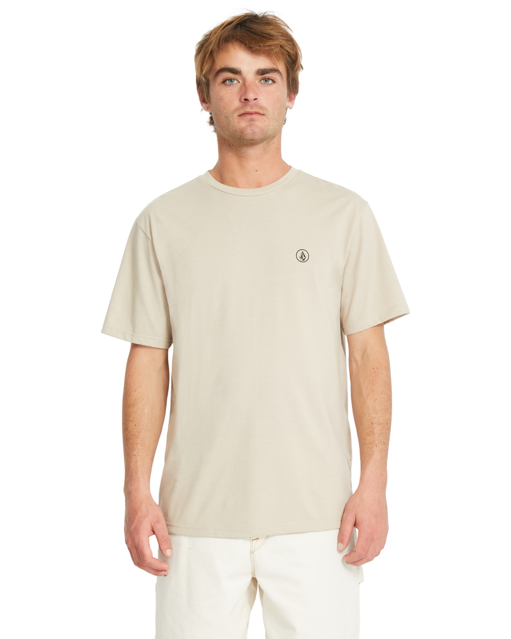 T-shirt de manga curta Volcom Circle Blanks Hth - Bege Claro