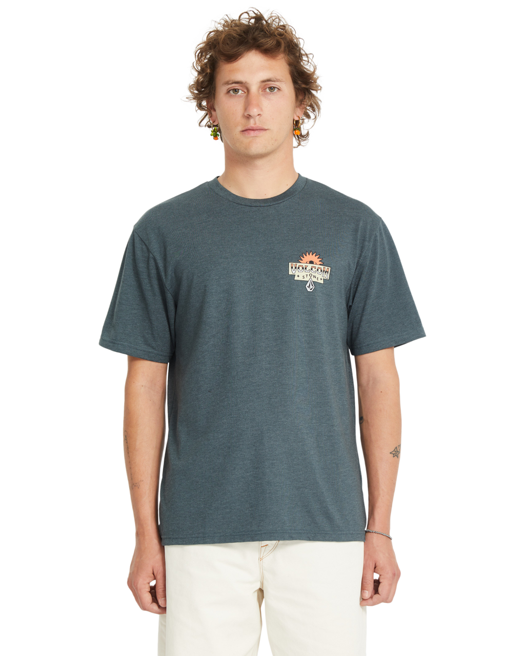 T-shirt de manga curta Volcom Sure Thing Hth - Dark Slate