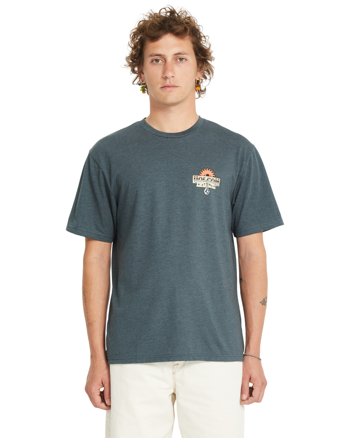 T-shirt de manga curta Volcom Sure Thing Hth - Dark Slate