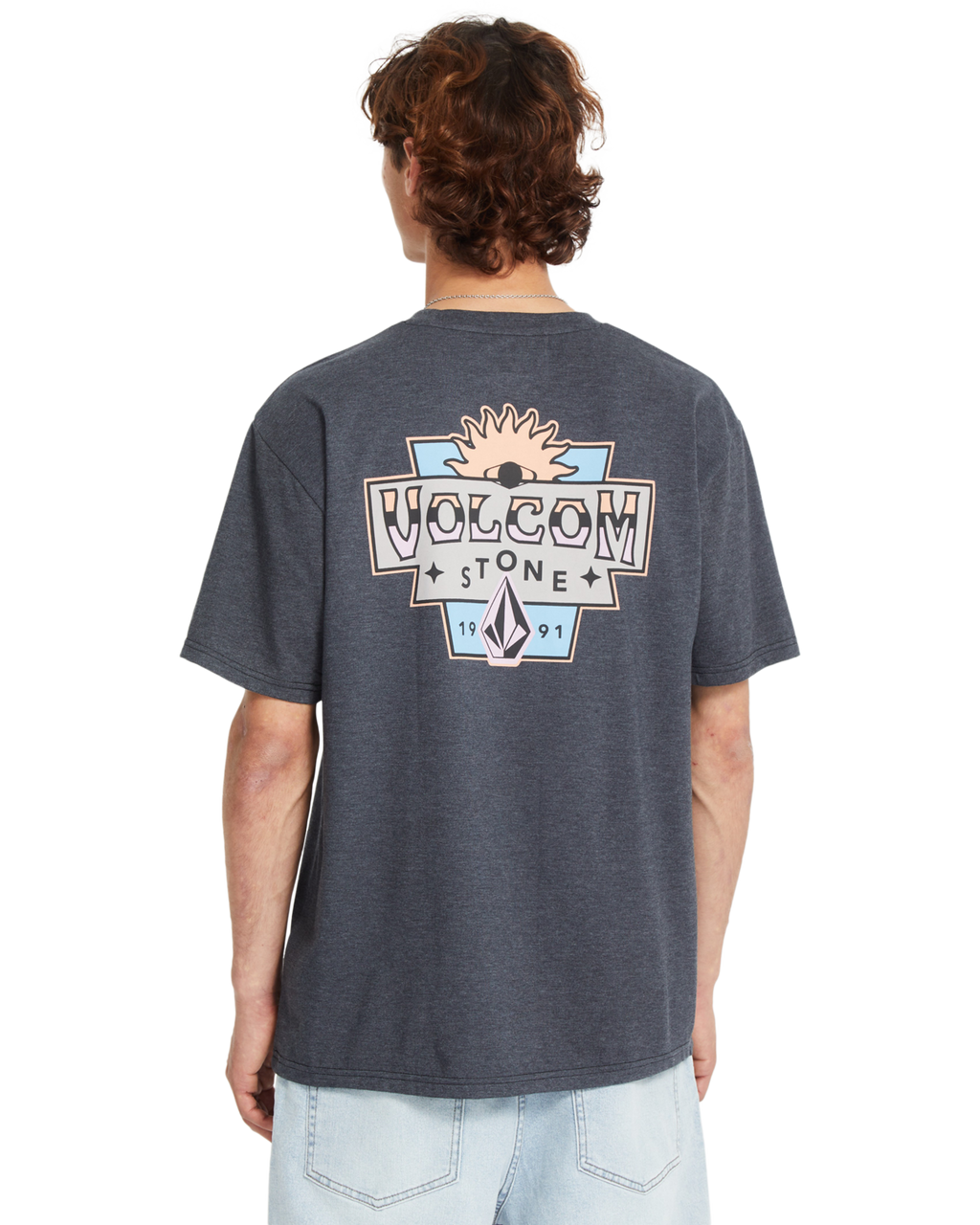 T-shirt de manga curta Volcom Sure Thing Hth - Heather Black