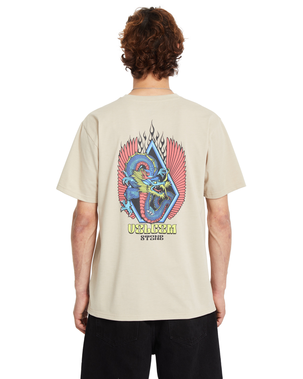 T-shirt de manga curta Volcom Draggin Stone Hth - Bege Claro