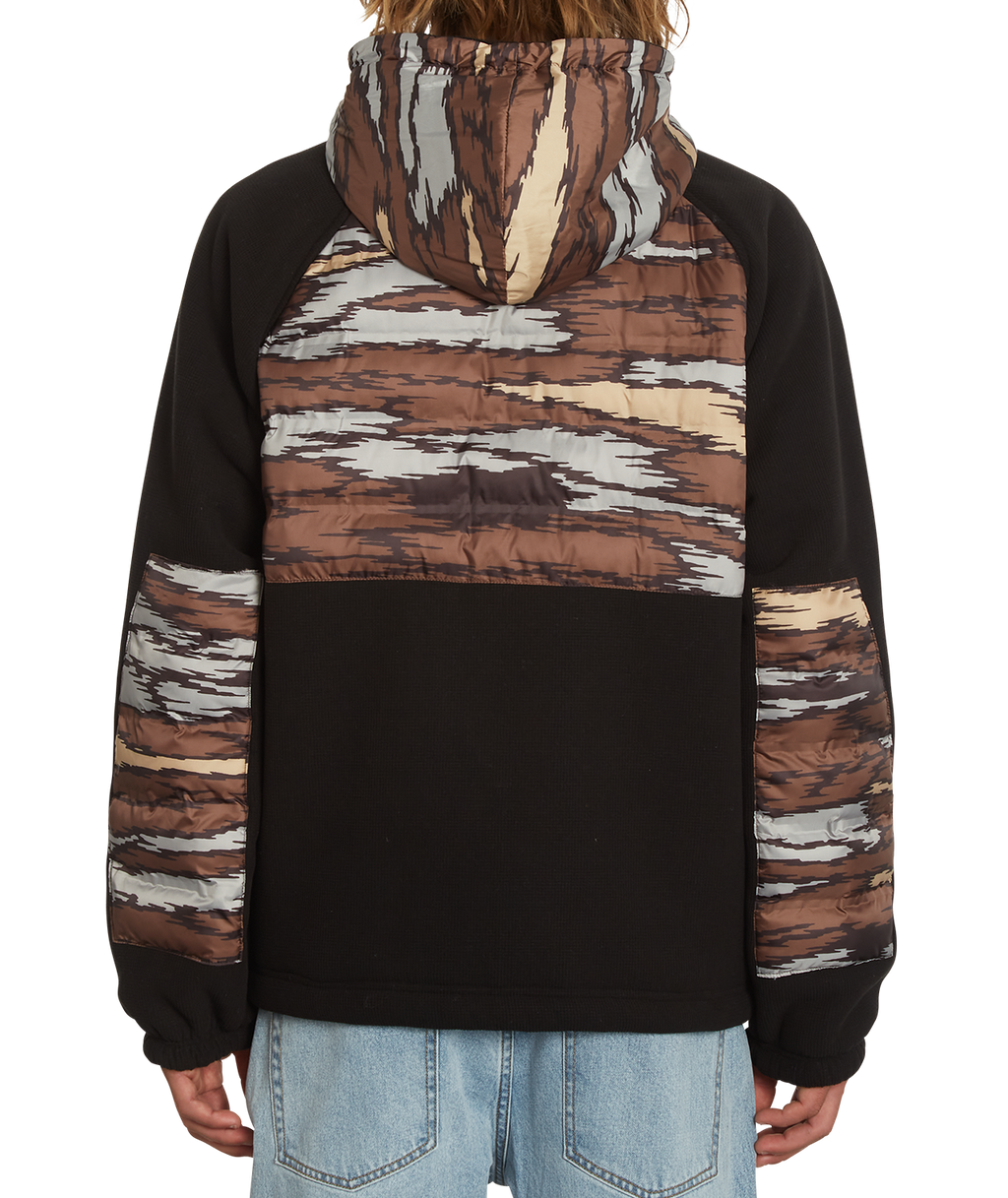 Camisa de sobreposição Volcom Muzzer Tripper Forrada em Polar - Castanho Casca