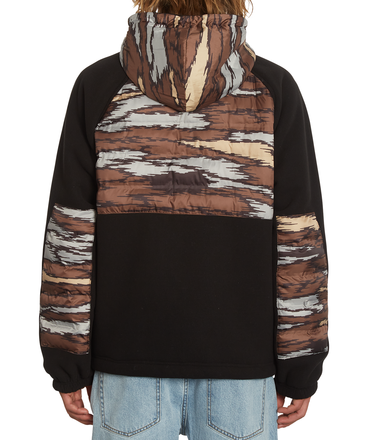 Camisa de sobreposição Volcom Muzzer Tripper Forrada em Polar - Castanho Casca