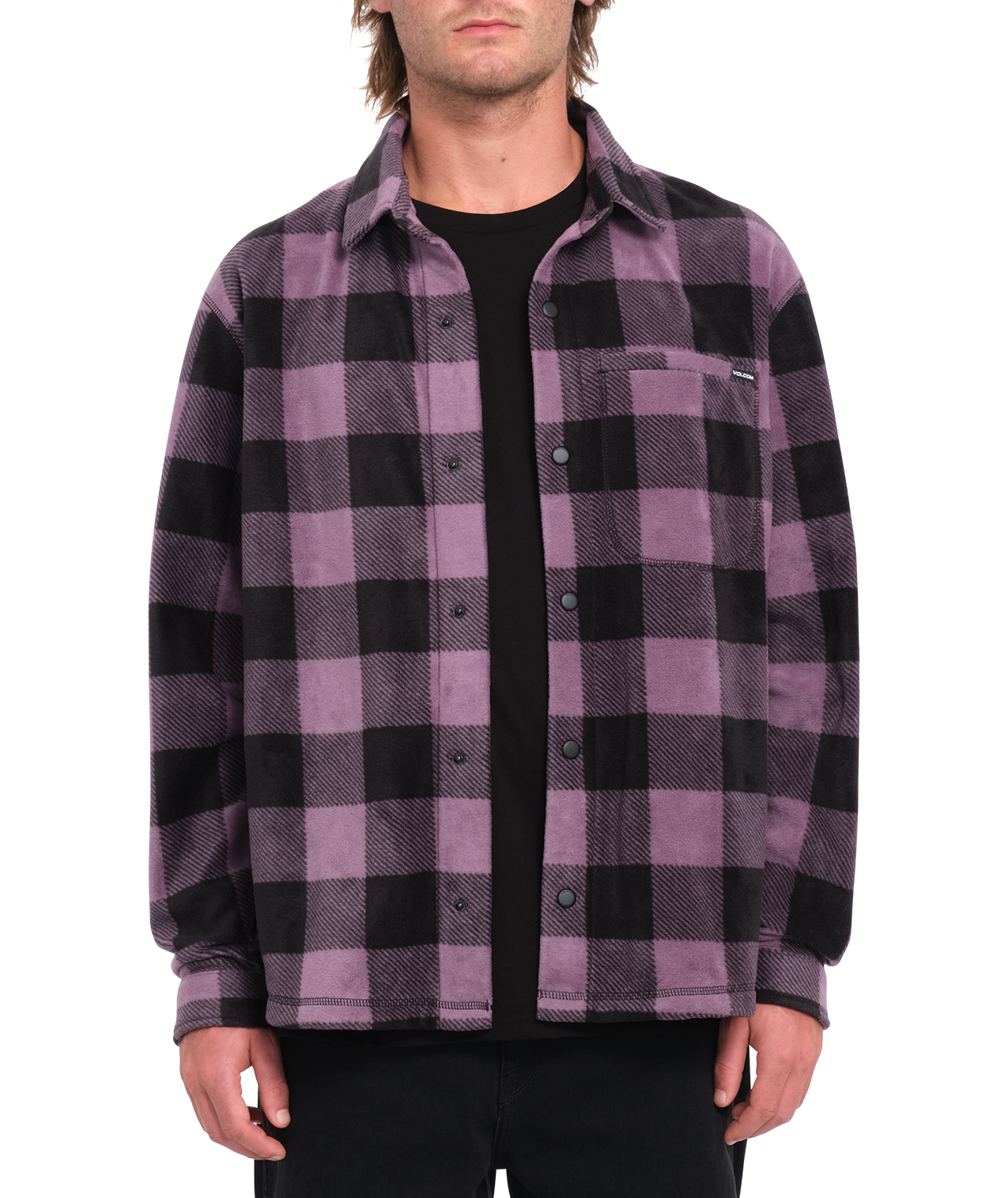 Volcom Bowered Light Ls Overshirt - Vintage Violet