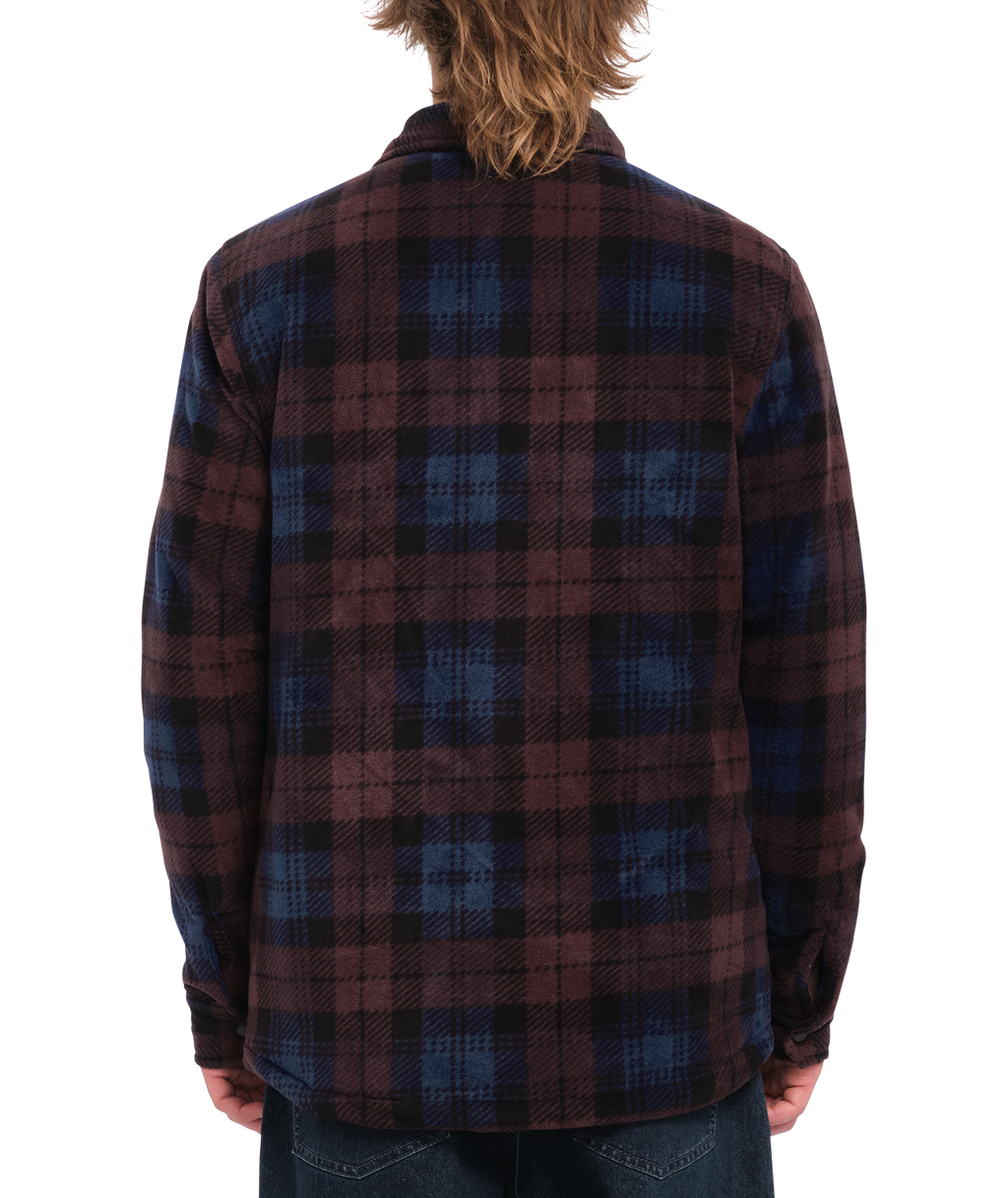 Volcom Bowered Fleece Ls Shirt - Merlot