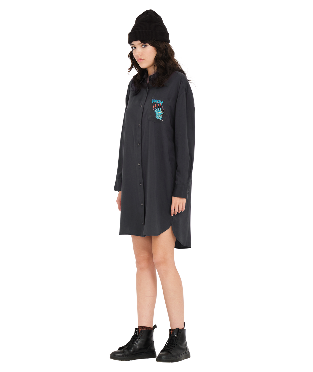 Vestido Volcom Fa Max Sherman Dress - Heather Black