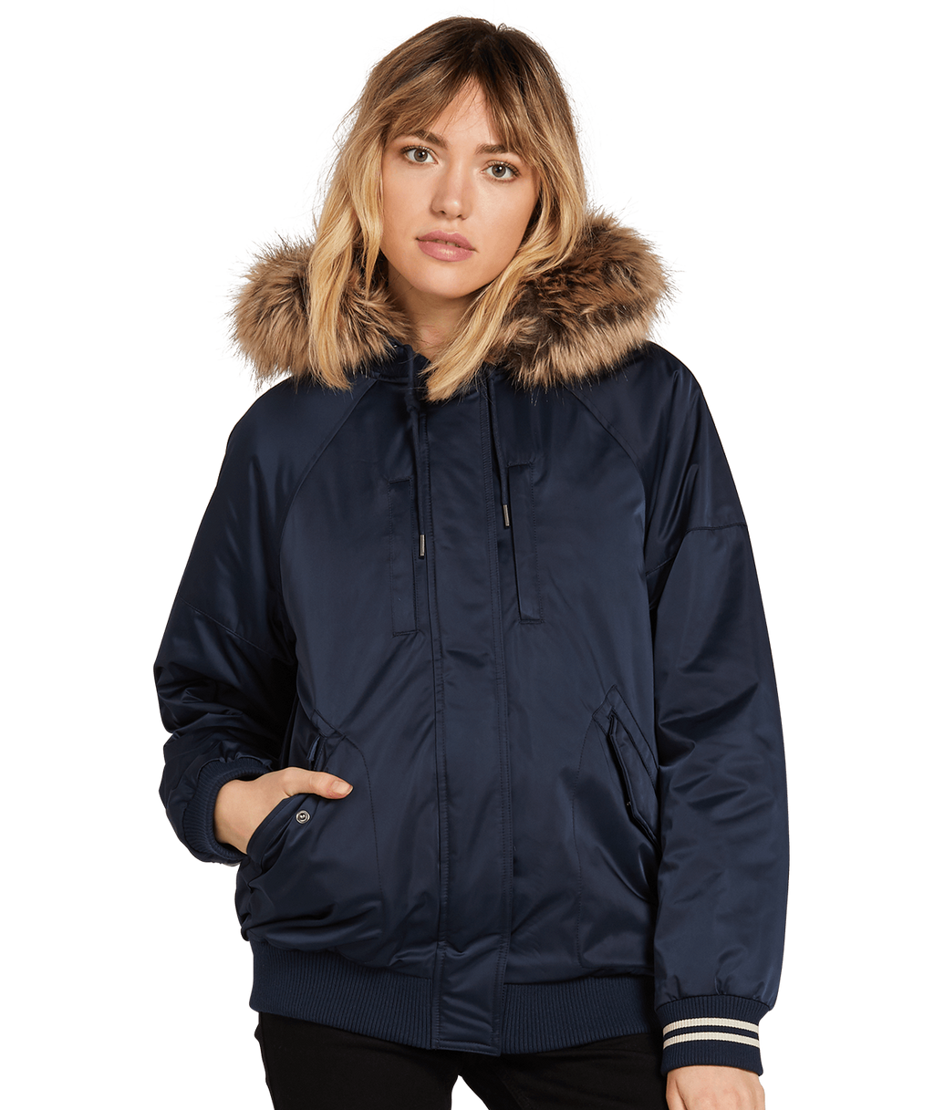 Chaqueta Mujer Volcom Plailist 5K Bomber - Sea Navy