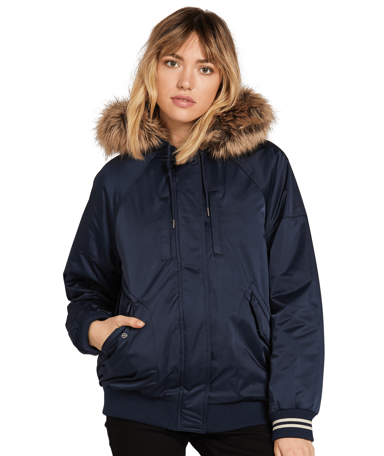 Chaqueta Mujer Volcom Plailist 5K Bomber - Sea Navy