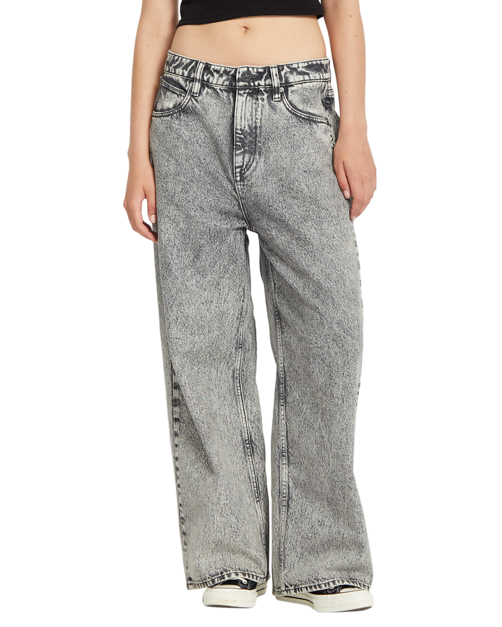 Pantalón Vaquero Volcom Mujer Beeggy Denim Pants - Grey Vintage