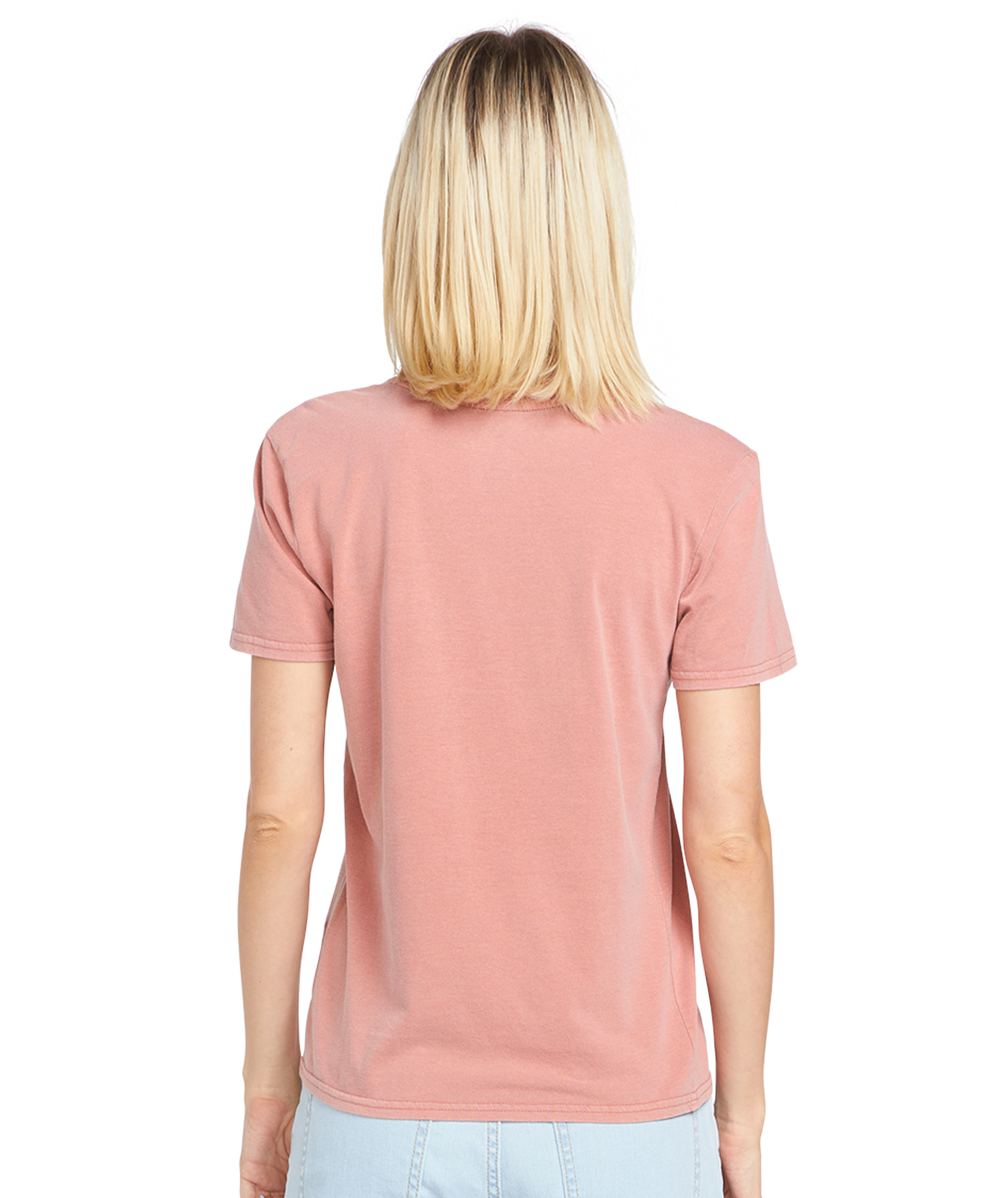 Volcom Solid Stone Emb Tee Women's T-Shirt - Mauve Rose